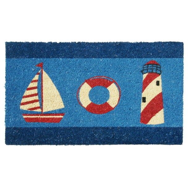 Townhouse Rugs Eco Cushion Mat Seaside Escape 18-Inch by 30-Inch Doormat Townhouse Rugs Eco Cushion Mat Seaside Escape 18-Inch by 30-Inch Doormat
